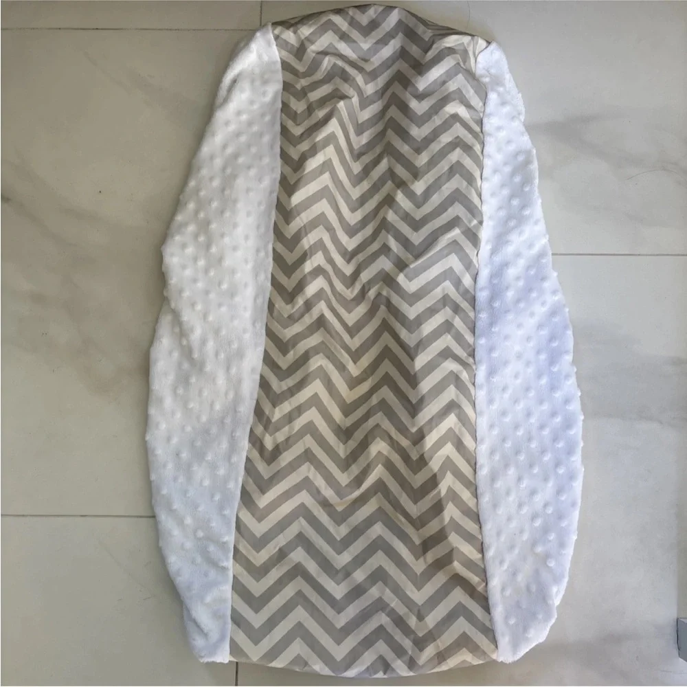 Lot of 2 Changing Pad Covers - Navy , grey/white stripes - Picture 6 of 8